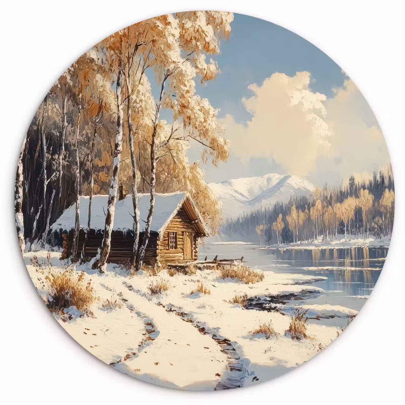 Muurcirkel - Winter - Sneeuw - Huis - Natuur — 1