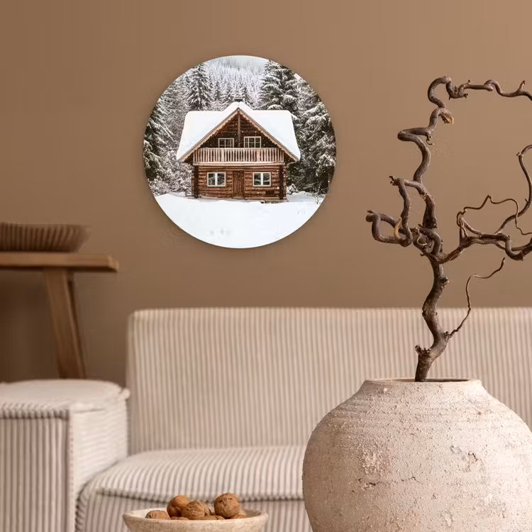 Muurcirkel - Huis - Bos - Winter - Natuur - Sneeuw — 2