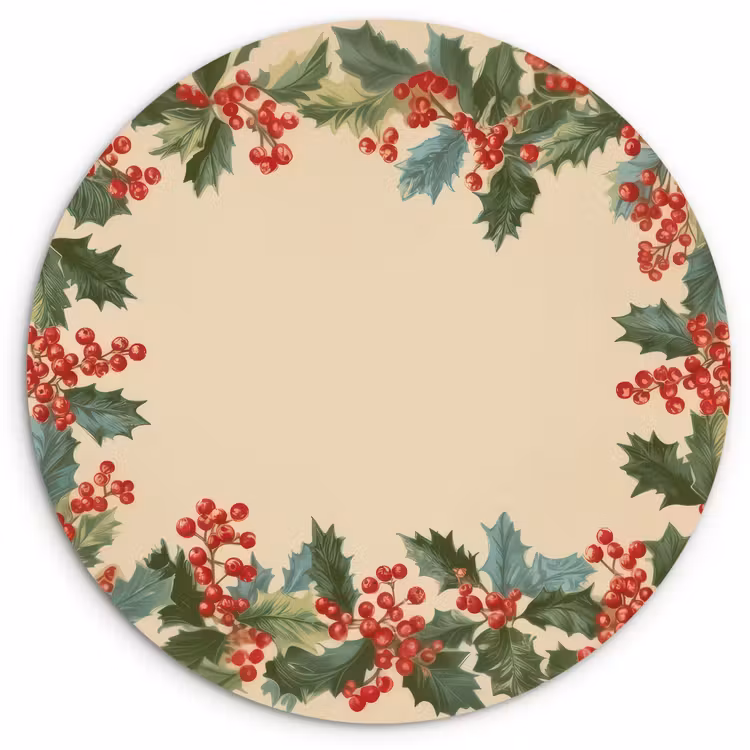 Muurcirkel - Hulstrand - Bessen - Beige — 1