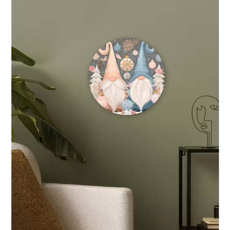 Muurcirkel - Kerst - Gnomen - Pastel — 3