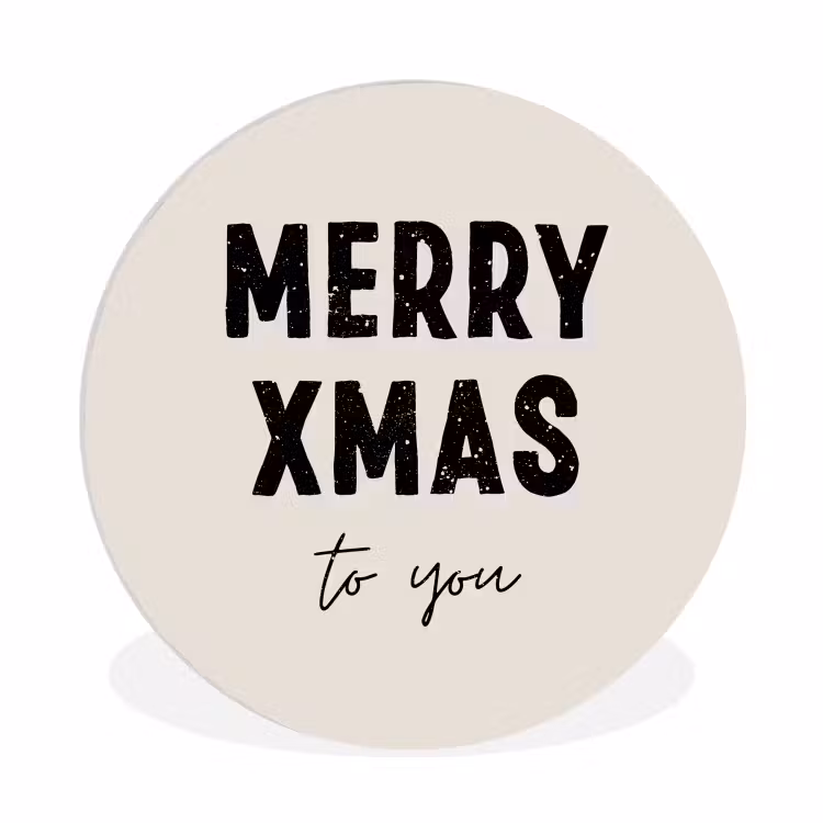 Muurcirkel - Kerst - Quotes - Merry xmas - Feestdagen - Zwart — 1