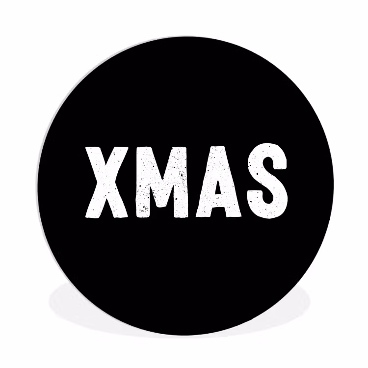 Muurcirkel - Kerst - Quotes - Xmas - Zwart - Feestdagen — 1