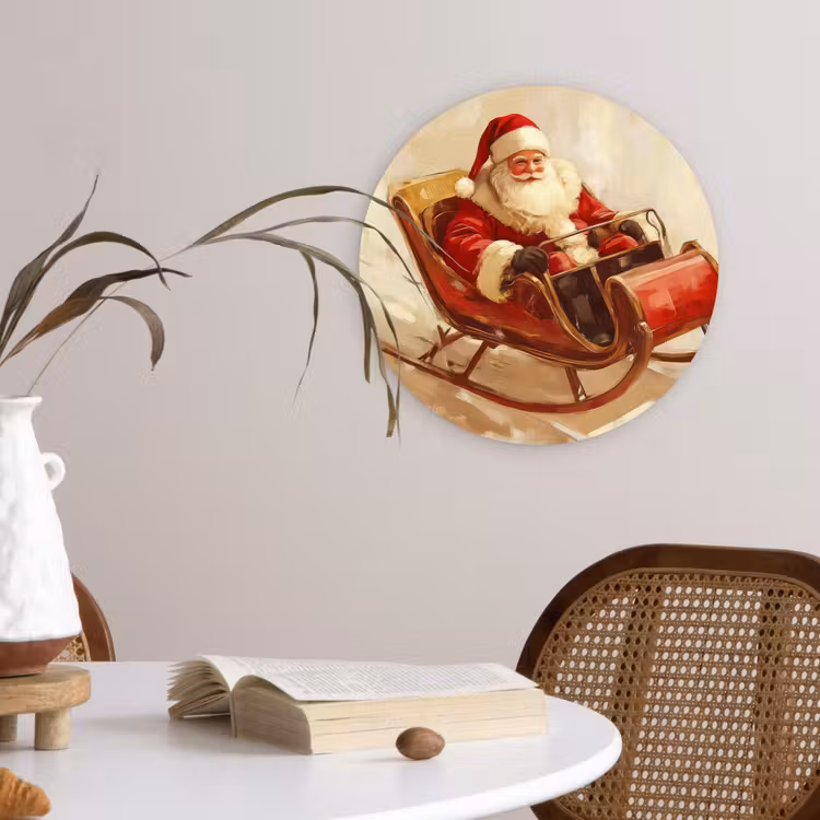 Muurcirkel - Kerst - Slee - Kerstman — 4