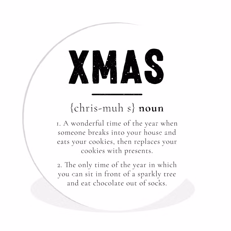 Muurcirkel - Kerst - Wit - Xmas - Quotes - Feestdagen — 1
