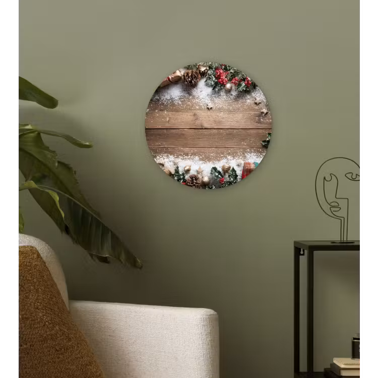 Muurcirkel - Kerstdecoratie - Geschenken - Hout - Veelkleurig — 3