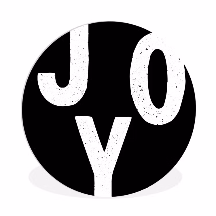 Muurcirkel - Kerstmis - Quotes - Joy - Zwart - Feest — 1