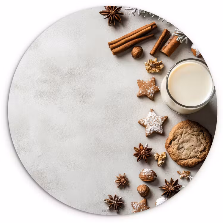 Muurcirkel - Winter - Kerst - Specerijen - Wit — 1