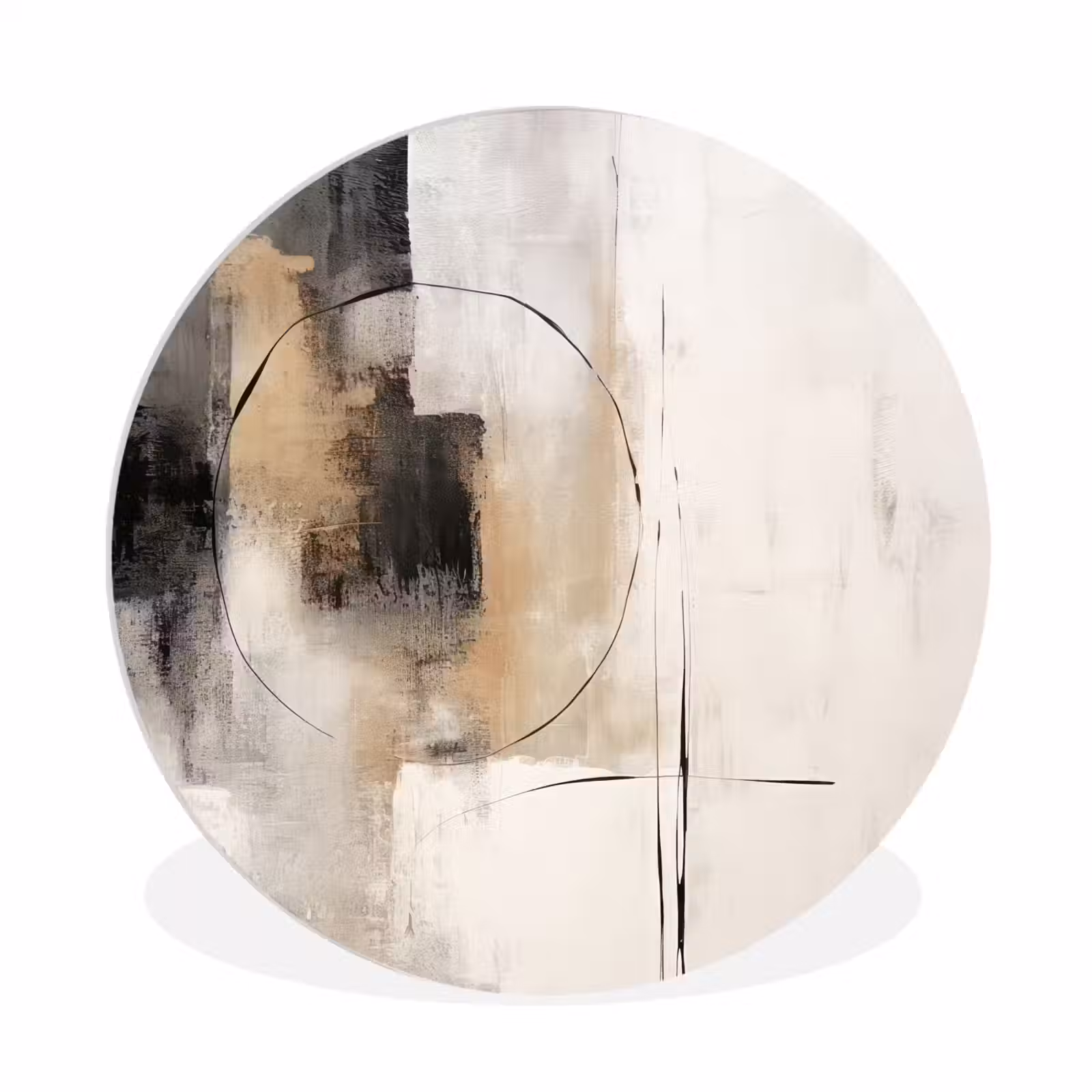 Muurcirkel - Kunst - Abstract - Grijs - Industrieel — 1