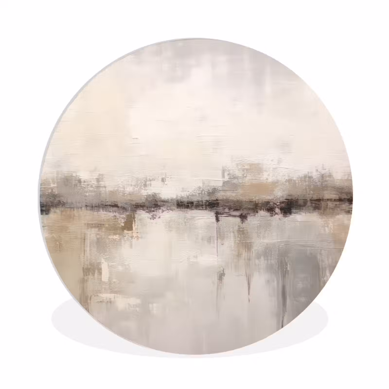 Muurcirkel - Moderne kunst - Abstract - Beige — 1
