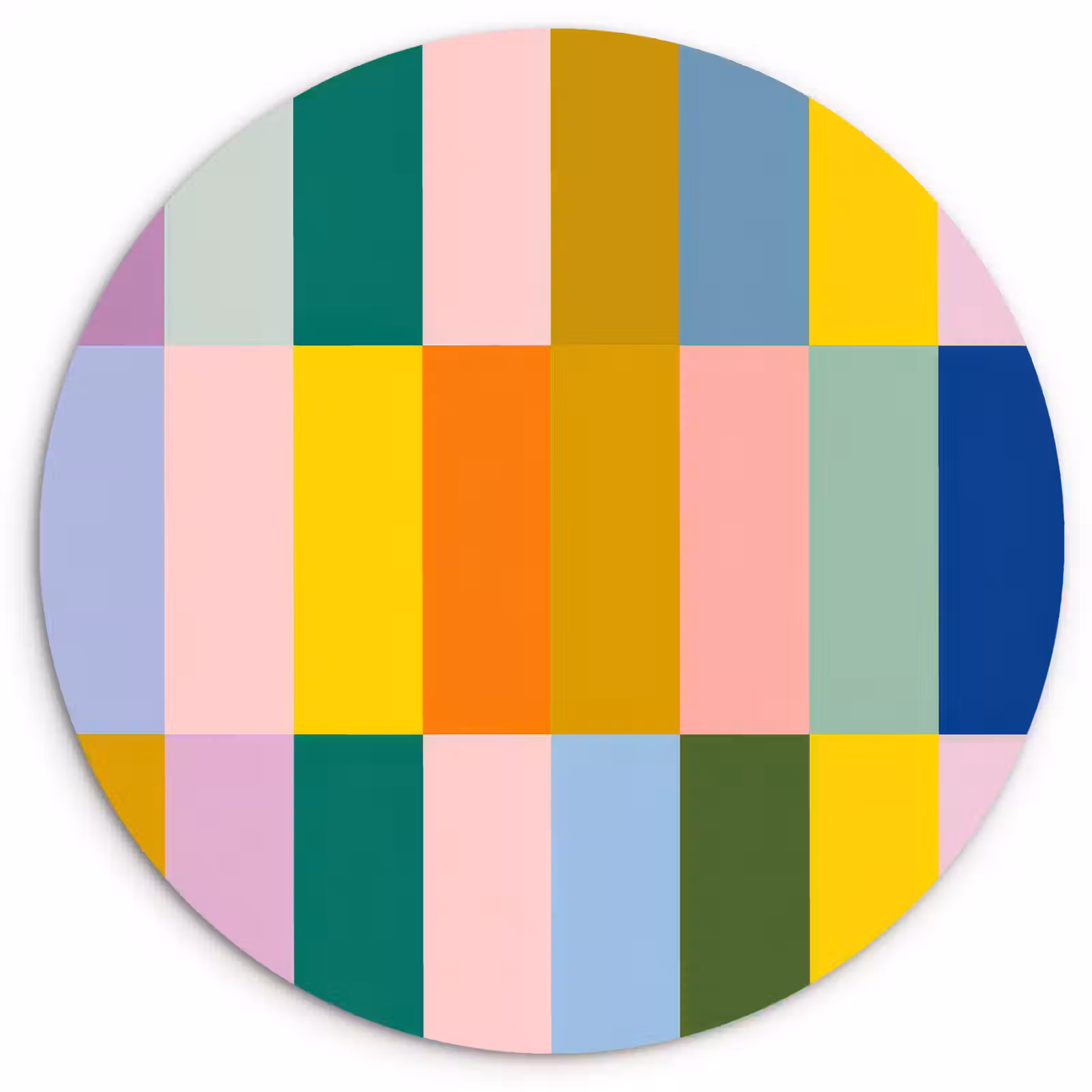 Muurcirkel - Stroken - Blauw - Patroon - Abstract — 1