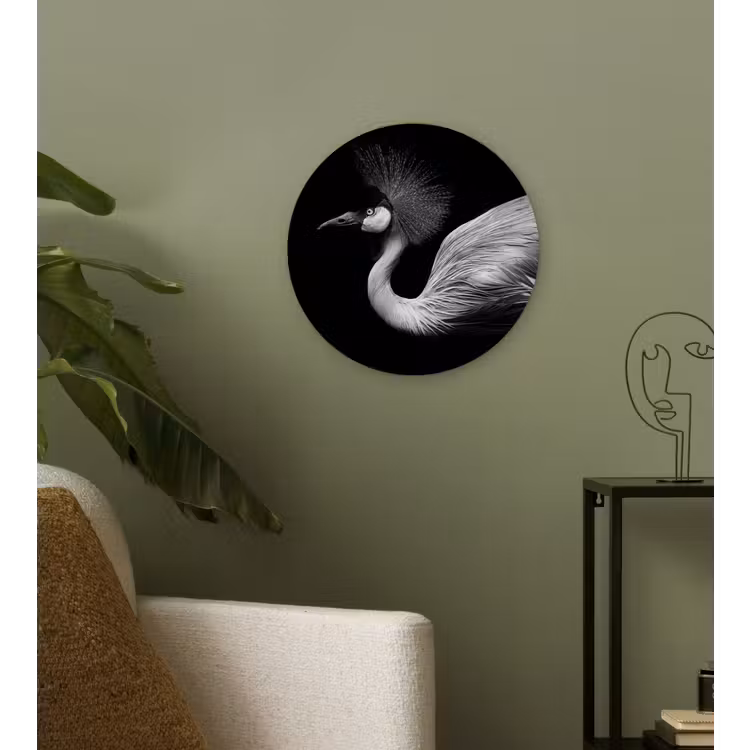 Muurcirkel - Kraanvogel - Zwart - Wit - Vogel - Dieren — 3