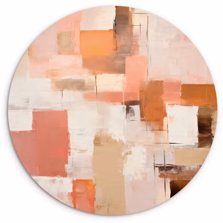 Muurcirkel - Kunst - Roze - Abstract — 1