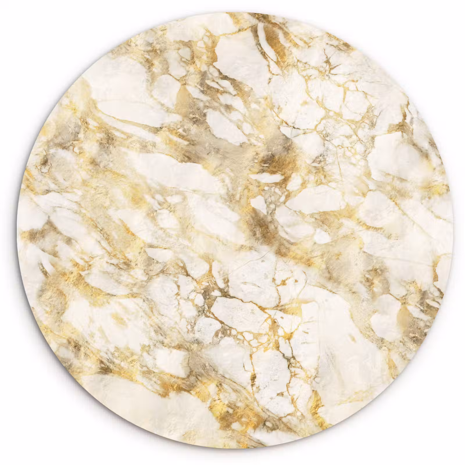 Muurcirkel - Warm - Gouden - Marmer - Patroon — 1
