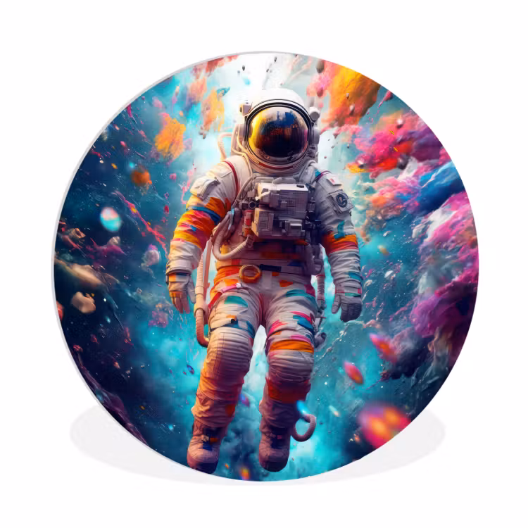 Muurcirkel - Neon - Meteoriet - Neon - Astronaut — 1