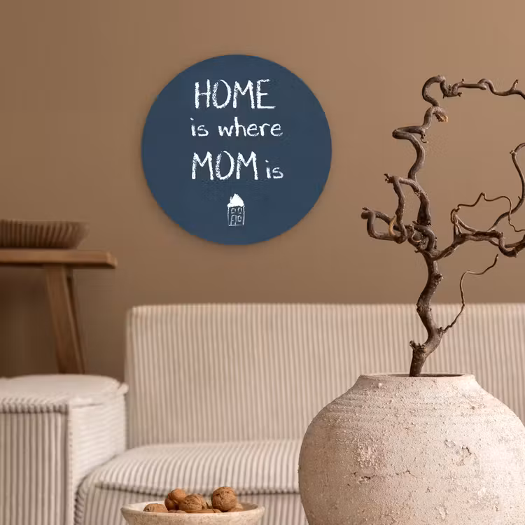 Muurcirkel - Quotes - Home is where mom is - Spreuken - Moeder — 2