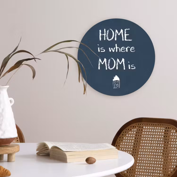 Muurcirkel - Quotes - Home is where mom is - Spreuken - Moeder — 4