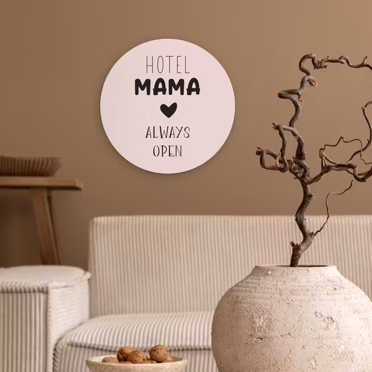 Muurcirkel - Quotes - Spreuken - Hotel mama always open - Mama — 2