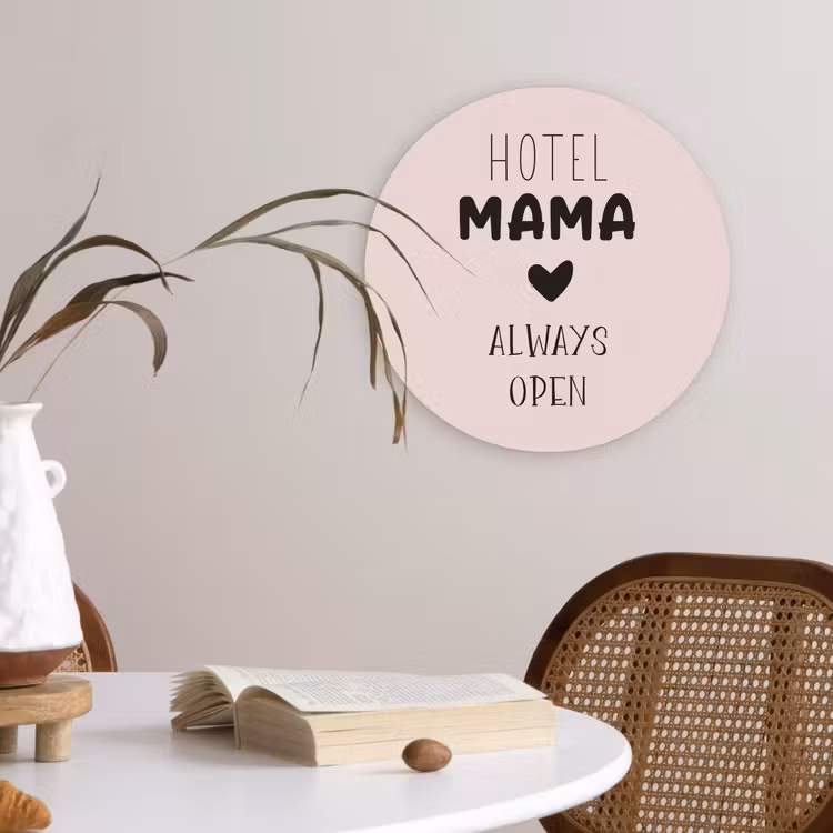Muurcirkel - Quotes - Spreuken - Hotel mama always open - Mama — 4