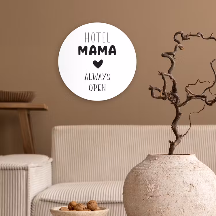 Muurcirkel - Spreuken - Hotel mama always open - Quotes - Mama — 2