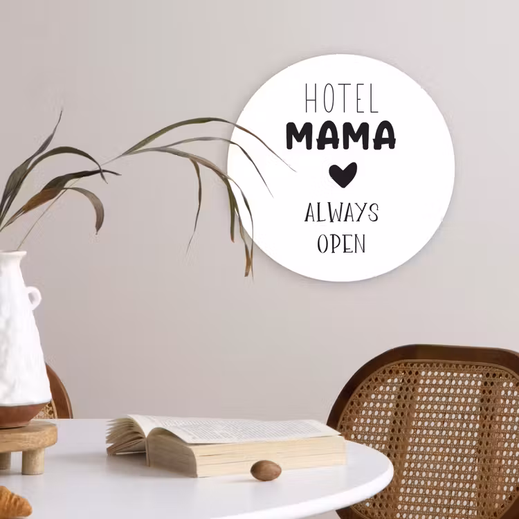 Muurcirkel - Spreuken - Hotel mama always open - Quotes - Mama — 4