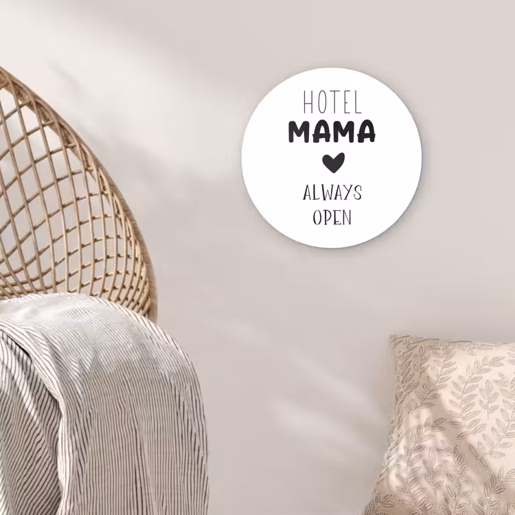 Muurcirkel - Spreuken - Hotel mama always open - Quotes - Mama — 5