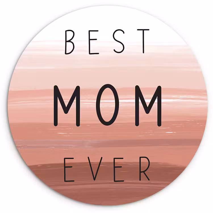 Muurcirkel - Spreuken - Quotes Best mom ever - Moederdag - Mama - Cadeau moederdag — 1