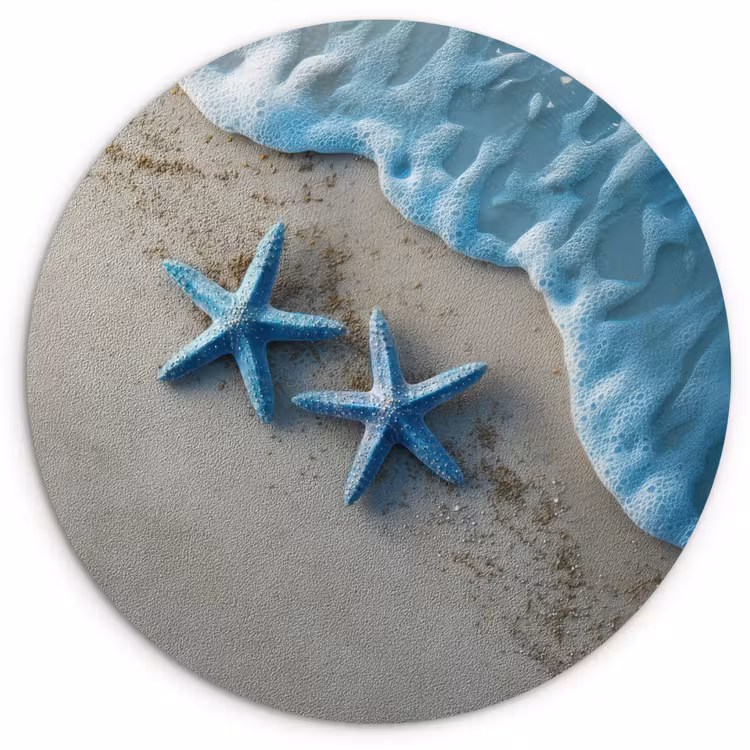 Muurcirkel - Zeesterren - Zand - Zee - Blauw — 1