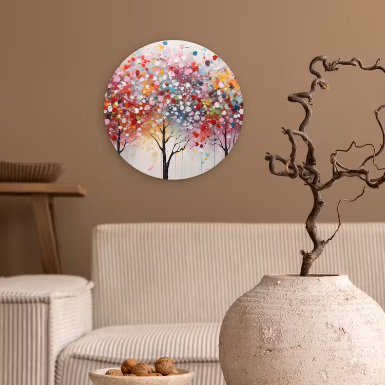 Muurcirkel - Kunst - Bomen - Natuur - Acryl — 2