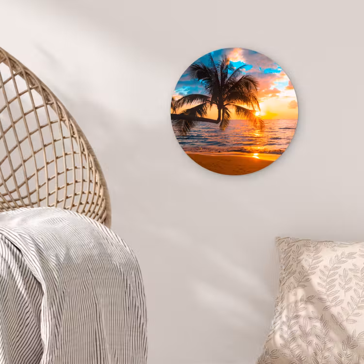 Muurcirkel - Palm - Zonsondergang - Horizon - Strand - Zee - Tropisch — 5