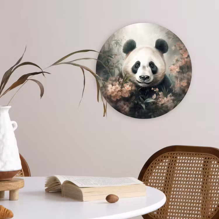 Muurcirkel - Panda - Dieren - Bloemen - Planten — 4
