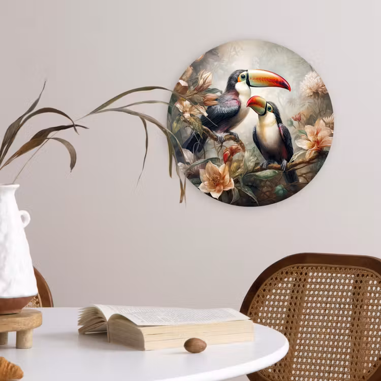 Muurcirkel - Toekan - Vogels - Bloemen - Jungle — 4