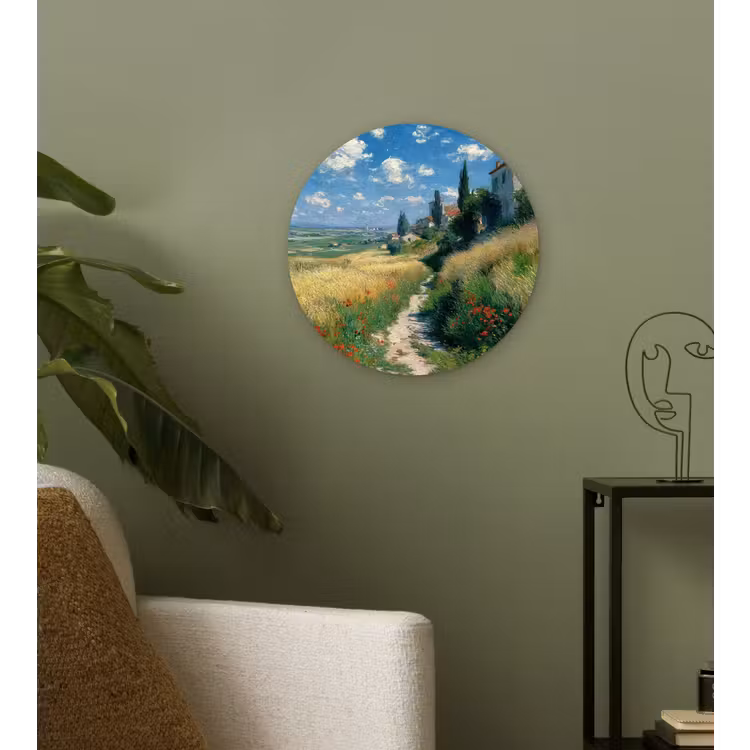 Muurcirkel - Zandpad - Huis - Bomen - Grasveld — 3