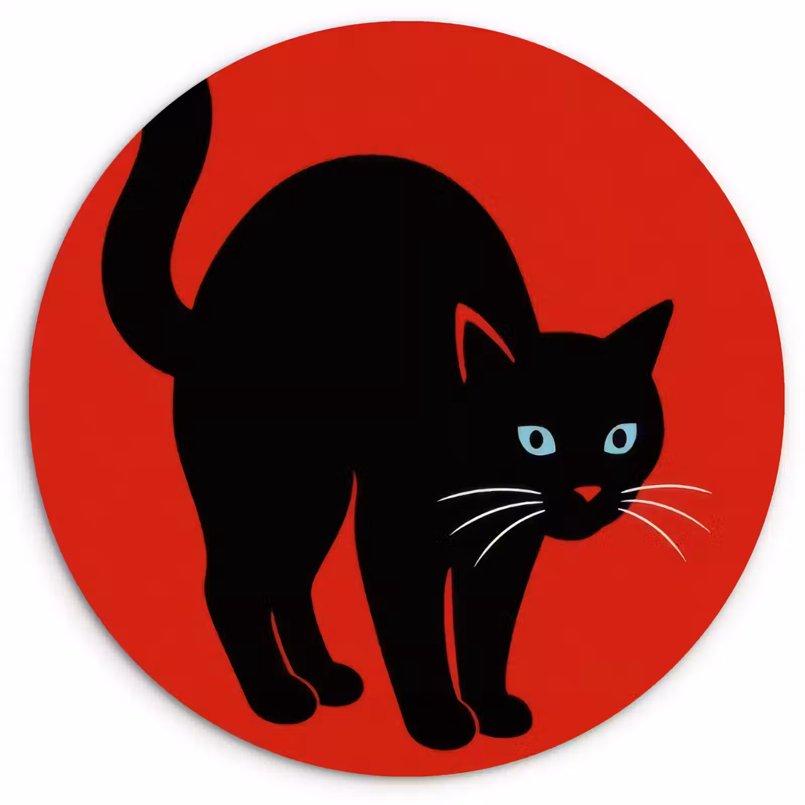 Muurcirkel - Kat - Zwart - Staart — 1