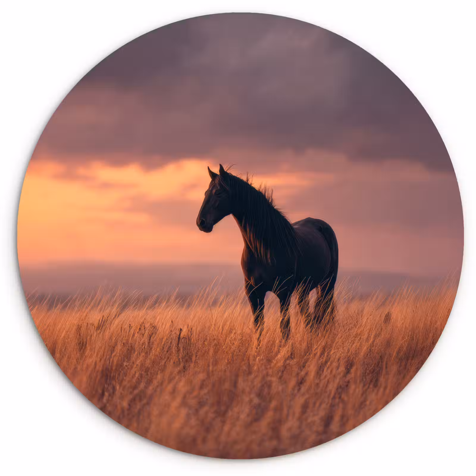 Muurcirkel - Paard - Wolken - Open veld — 1