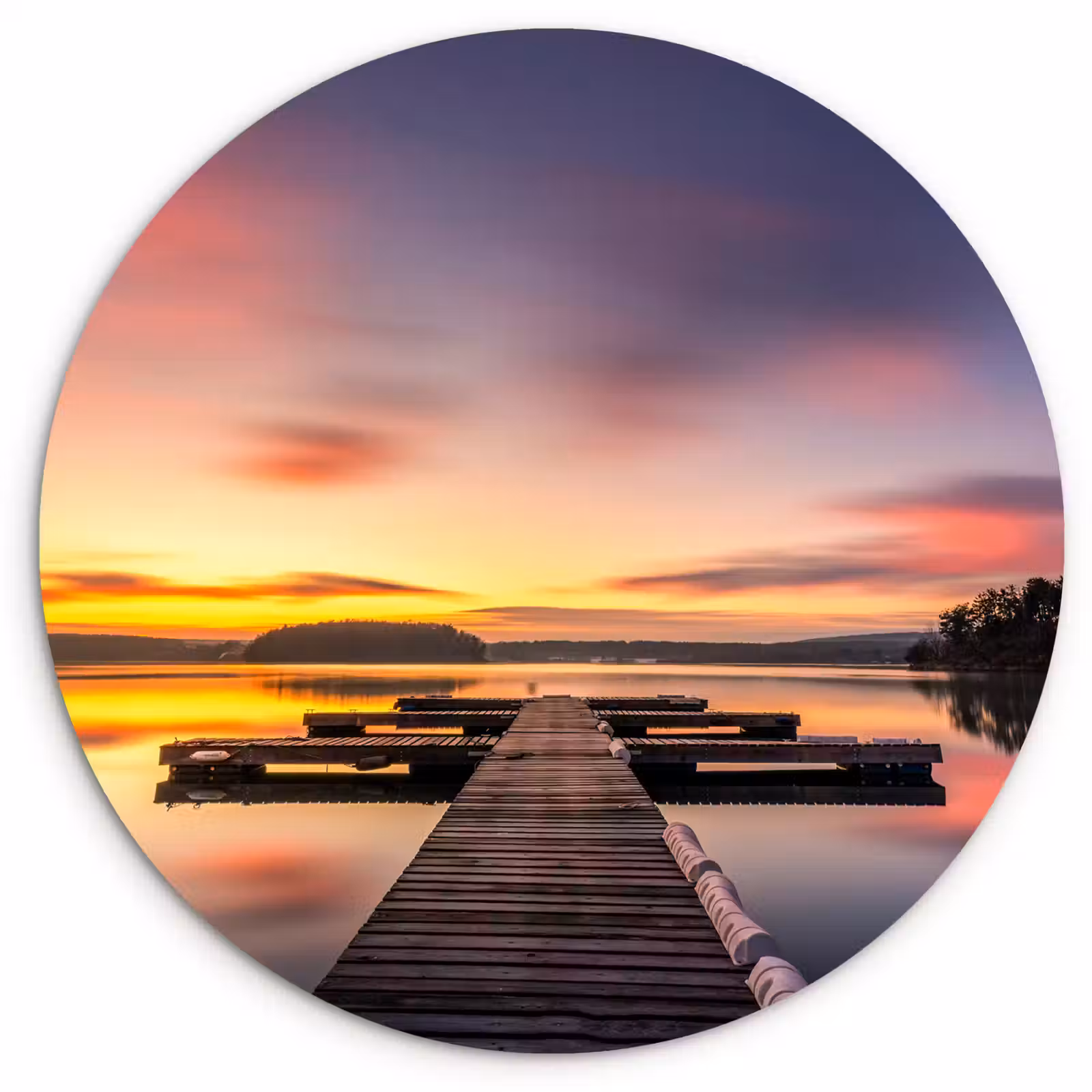 Muurcirkel - Steiger - Zonsondergang - Water - Zee - Reflectie — 1
