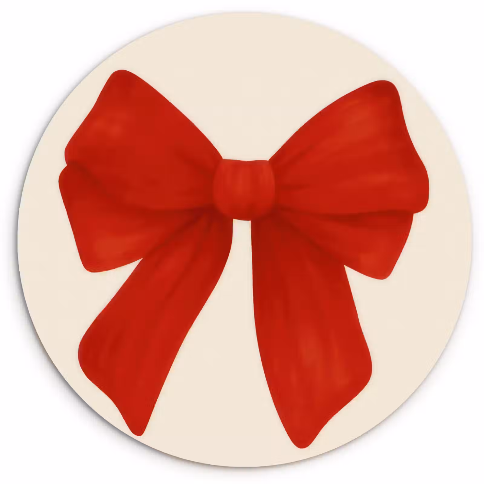 Muurcirkel - Strik - Symmetrisch - Rood - Lint — 1