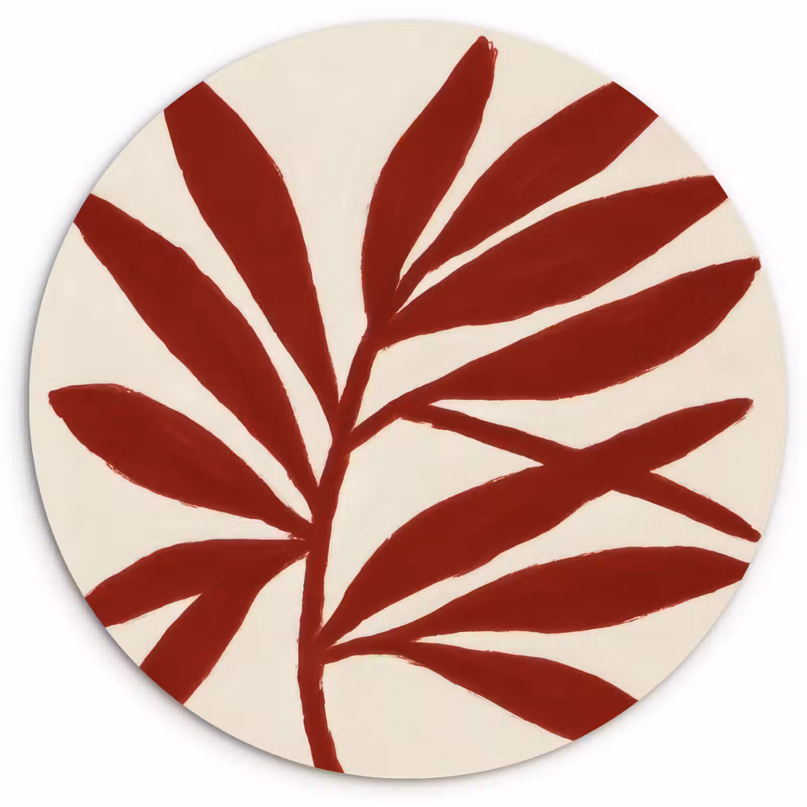 Muurcirkel - Tak - Bladeren - Rood — 1
