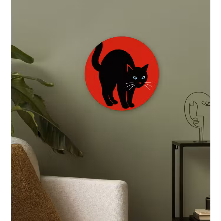Muurcirkel - Kat - Zwart - Staart — 3