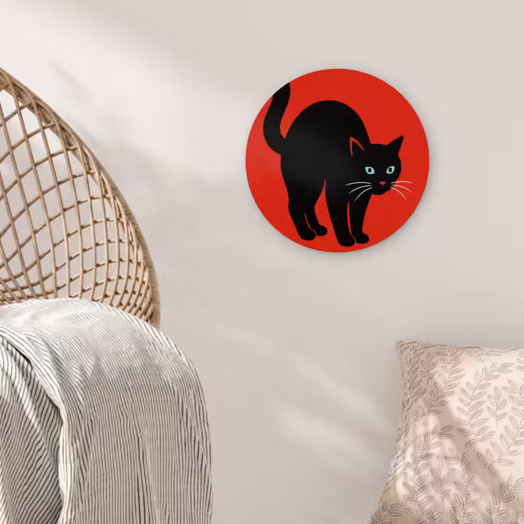 Muurcirkel - Kat - Zwart - Staart — 5