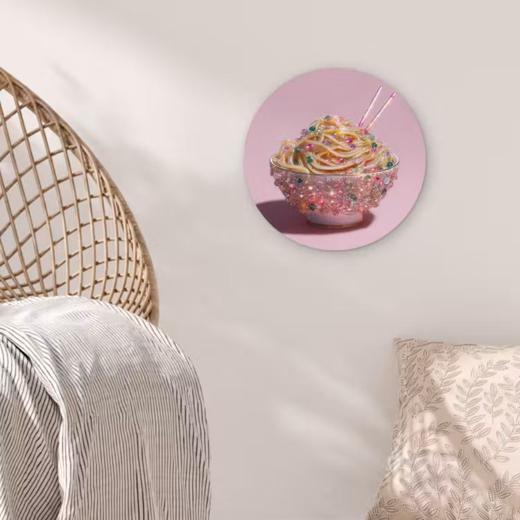 Muurcirkel - Noodles - Edelstenen - Stokjes - Roze — 5