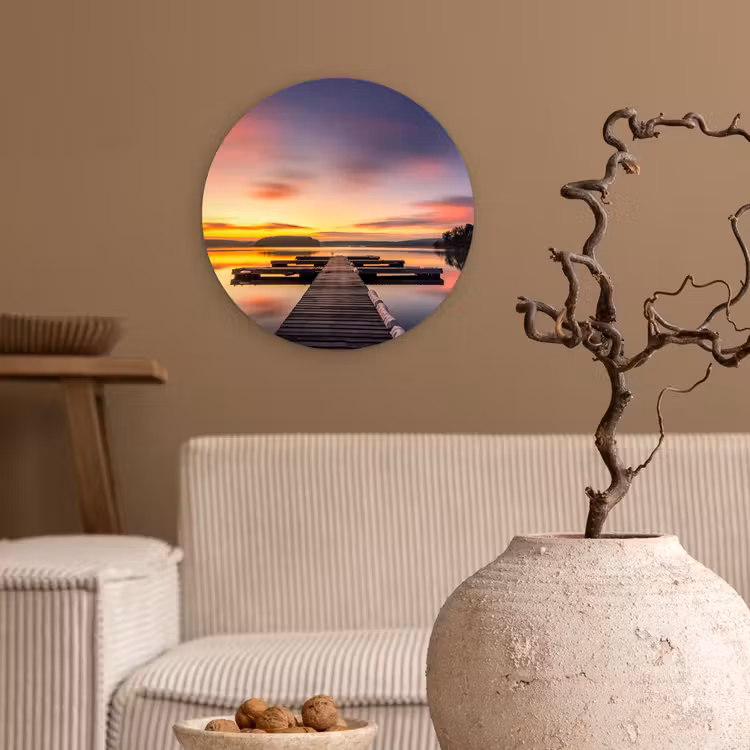 Muurcirkel - Steiger - Zonsondergang - Water - Zee - Reflectie — 2