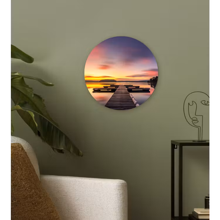 Muurcirkel - Steiger - Zonsondergang - Water - Zee - Reflectie — 3