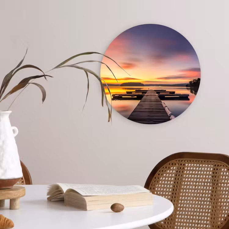 Muurcirkel - Steiger - Zonsondergang - Water - Zee - Reflectie — 4