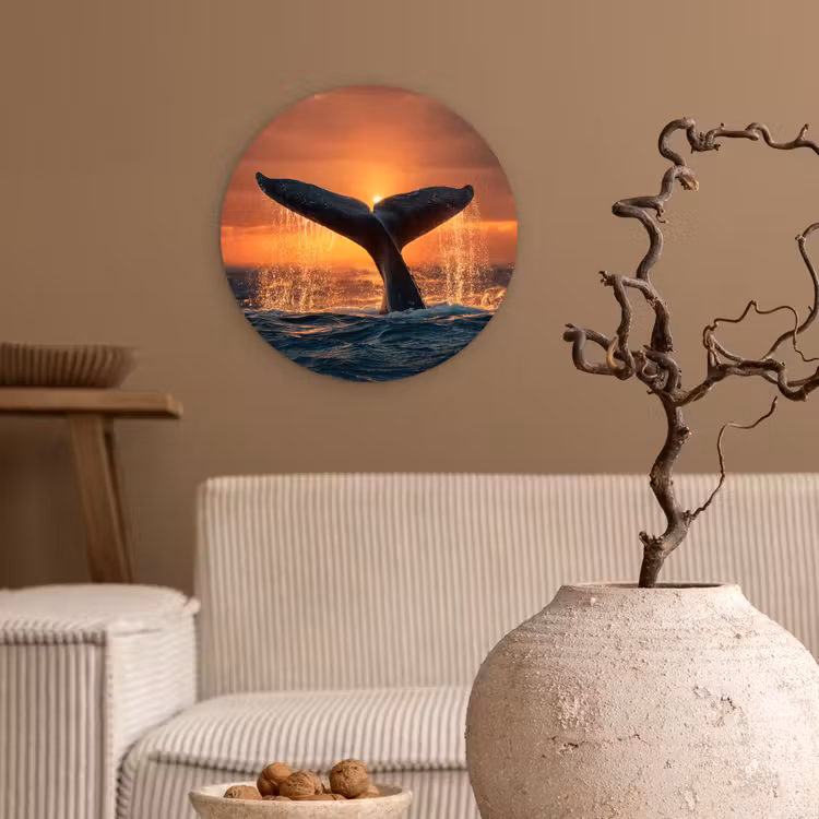 Muurcirkel - Walvis staart - Water - Zonsondergang — 2