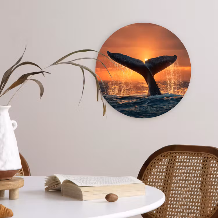 Muurcirkel - Walvis staart - Water - Zonsondergang — 4