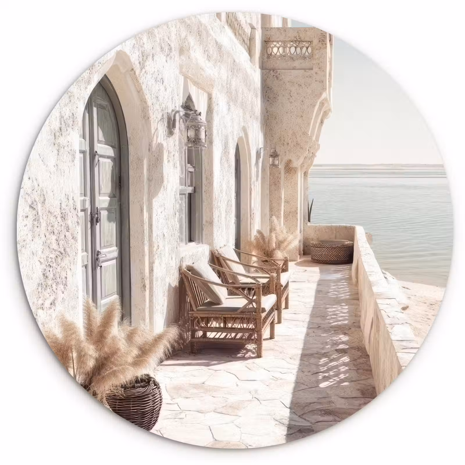 Muurcirkel - Terras - Stoelen - Strand - Beige — 1