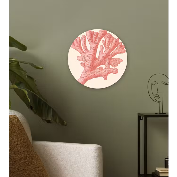 Muurcirkel - Koraal - Stipjes - Roze — 3