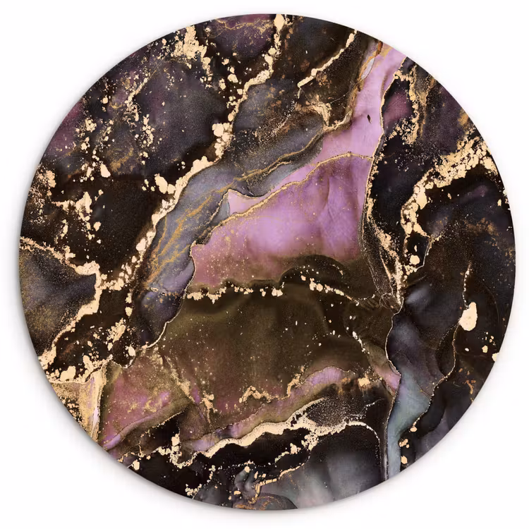 Muurcirkel - Marmer - Gold - Steen - Abstract — 1