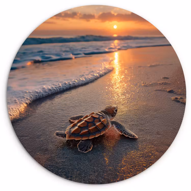 Muurcirkel - Schildpad - strand - Zonsondergang — 1