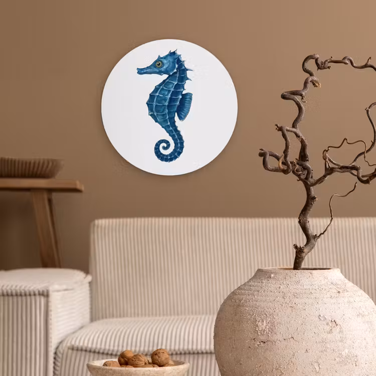 Muurcirkel - Zeepaardje - Staart - Blauw — 2